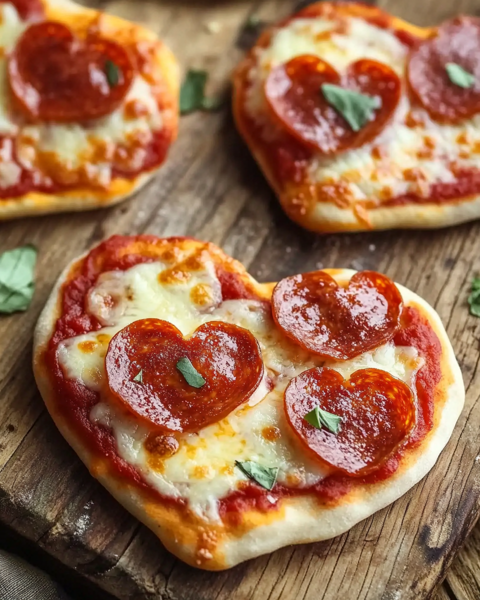 Mini Heart Shaped Pizzas Recipestasteful