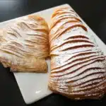 image of two pastry looking like a lobster tail figure