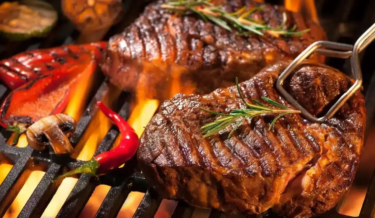 steaks on a recteq grill