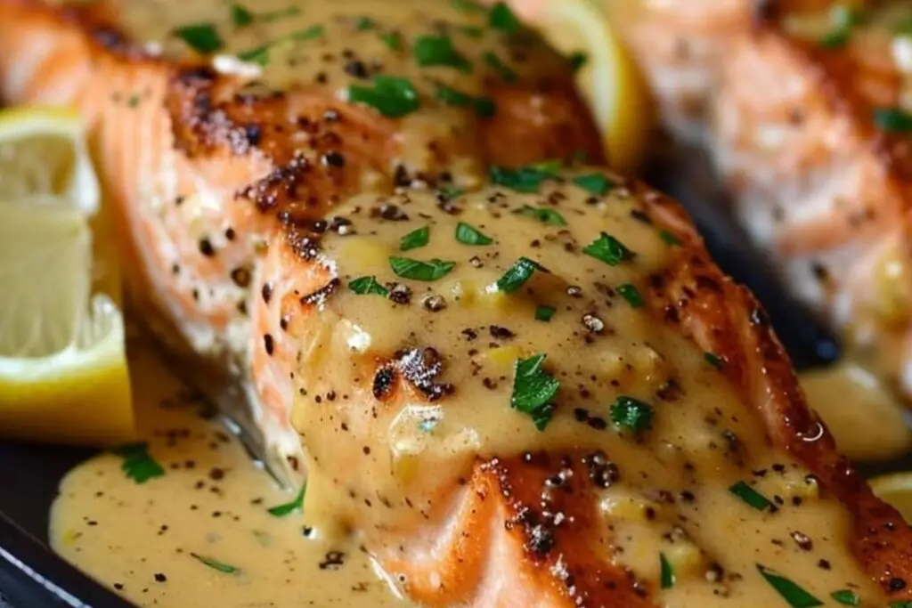Dijon Salmon with Lemon Dijon Sauce – recipestasteful