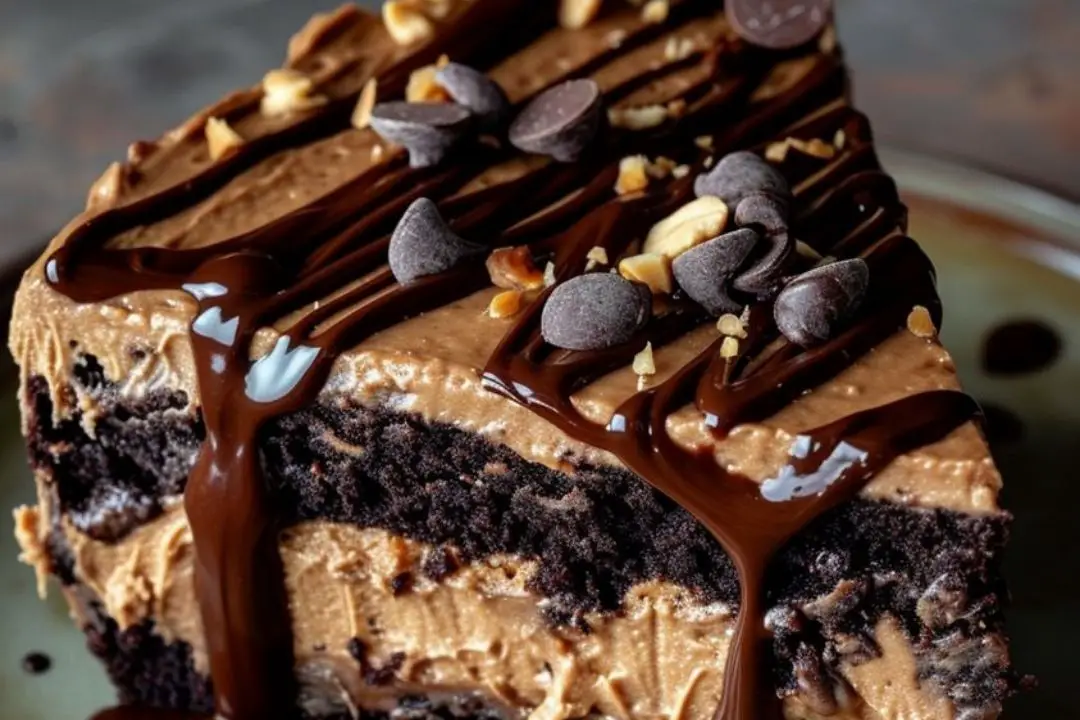 Chocolate Peanut Butter Ooey Gooey Cake