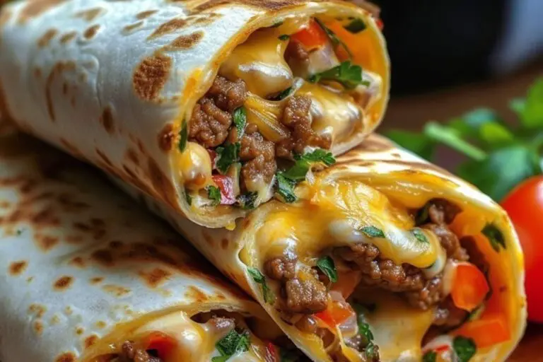 Nacho Cheese Beef Wrap - recipestasteful