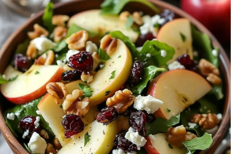 Apple Cranberry Walnut Salad Recipe - recipestasteful