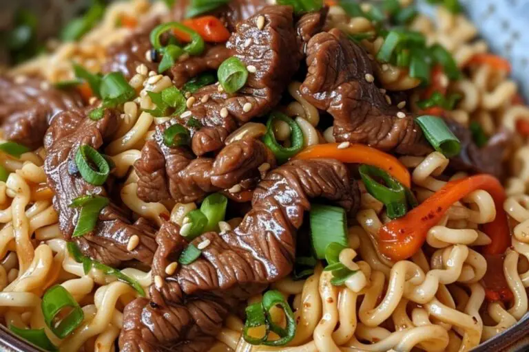 Mongolian Beef Stir-Fry with Ramen Recipe – recipestasteful