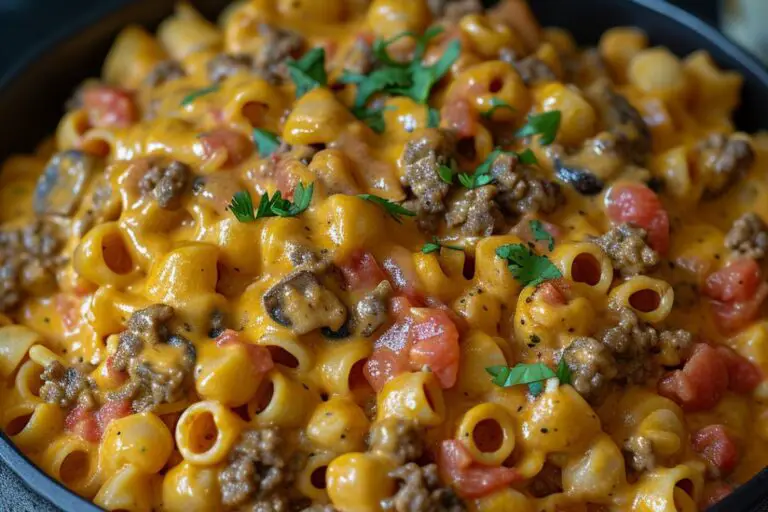 Cheesy Beef Taco Pasta – recipestasteful