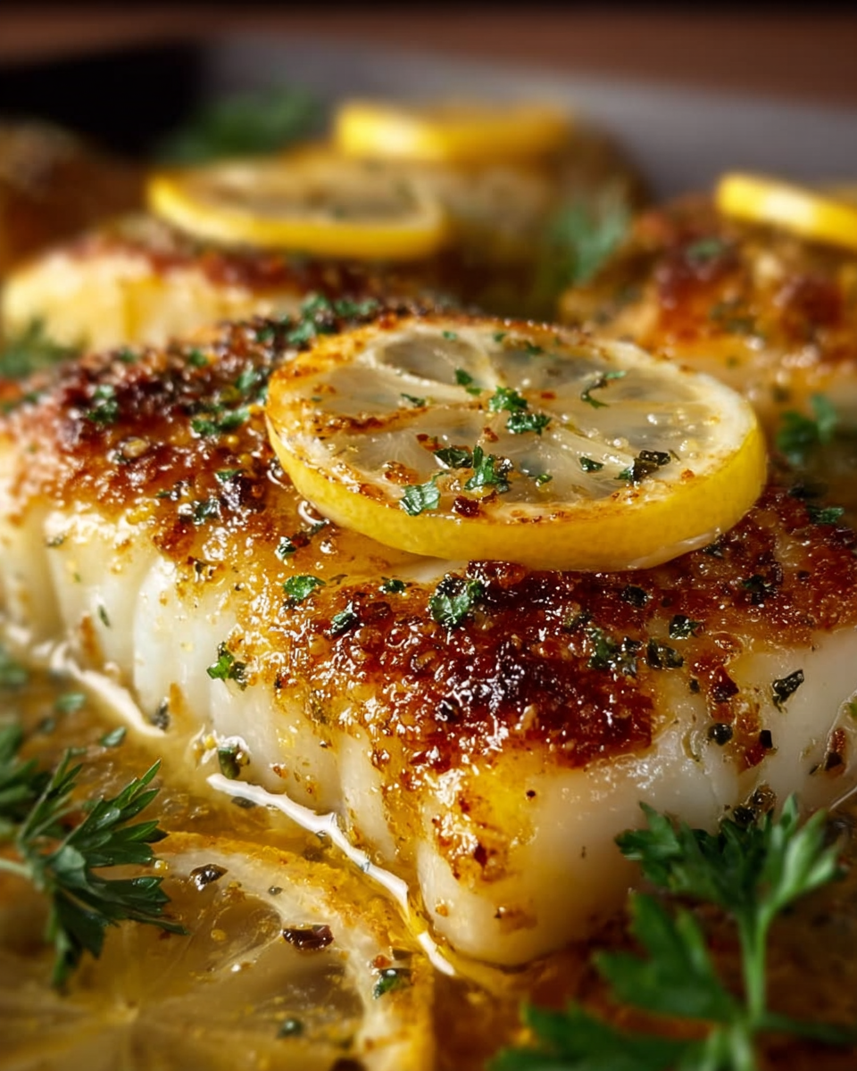 Vegan butter sauce for fish fillet