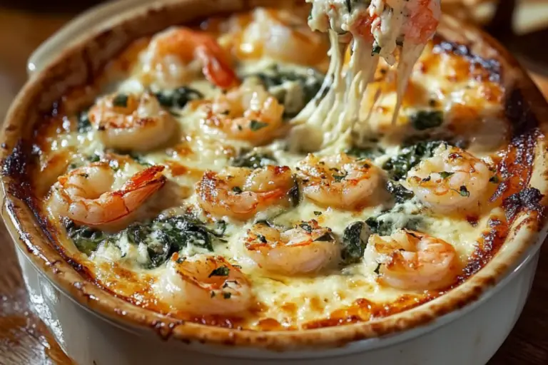 Rich And Creamy Shrimp And Crab Spinach Dip With Garlic And Parmesan 🧄 Recipestasteful 3279