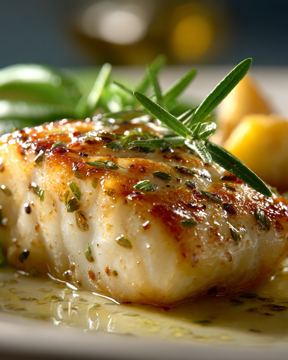 Mediterranean variation of lemon butter fish fillet