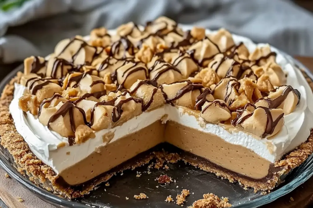 No Bake Peanut Butter Pie Delight Recipestasteful