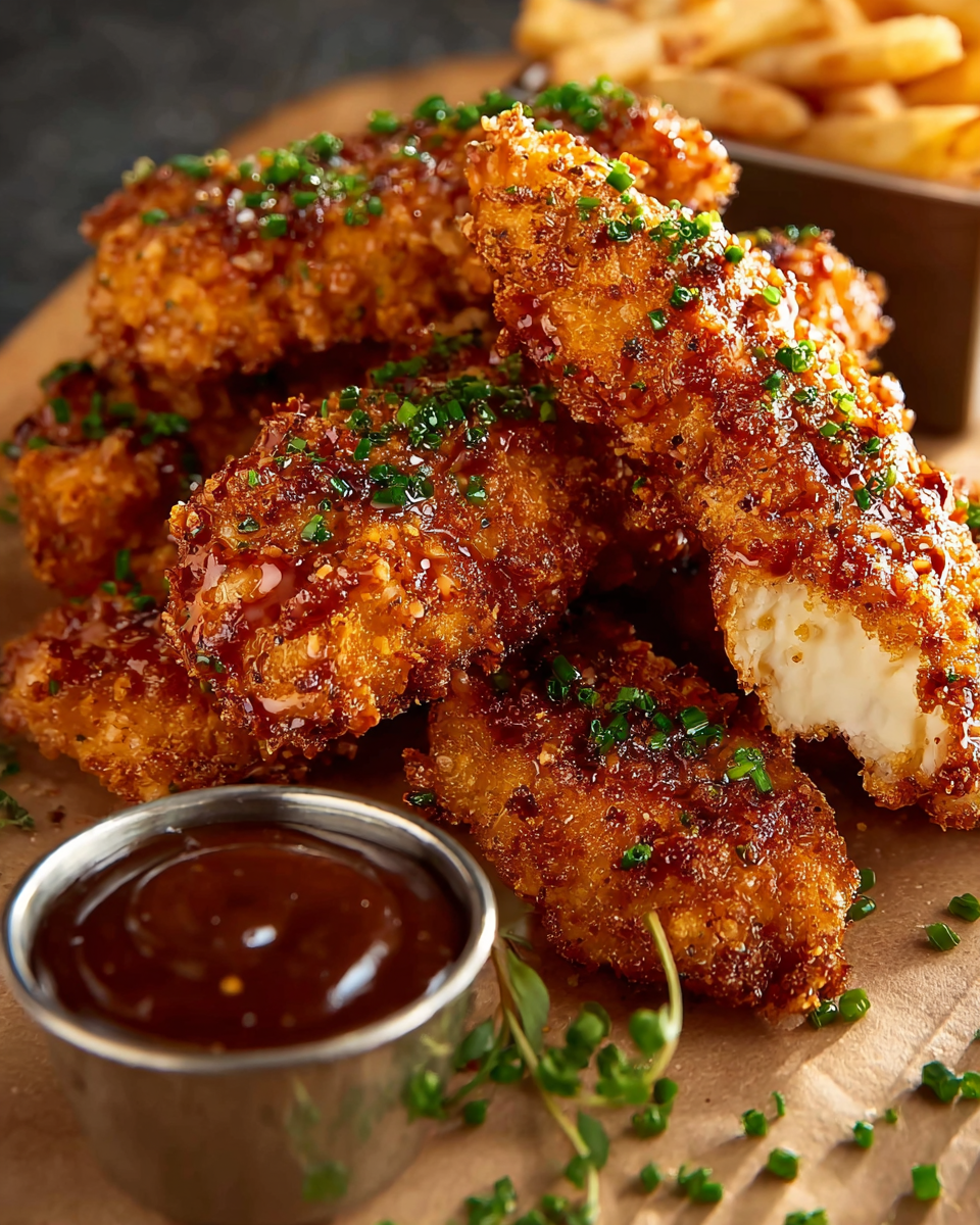 Family enjoying crack chicken tenders