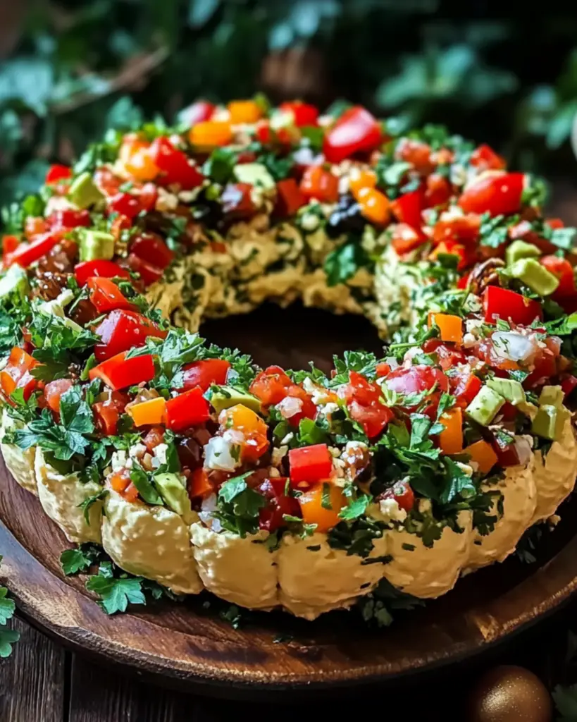 Christmas Taco Cheese Ball Wreath – recipestasteful