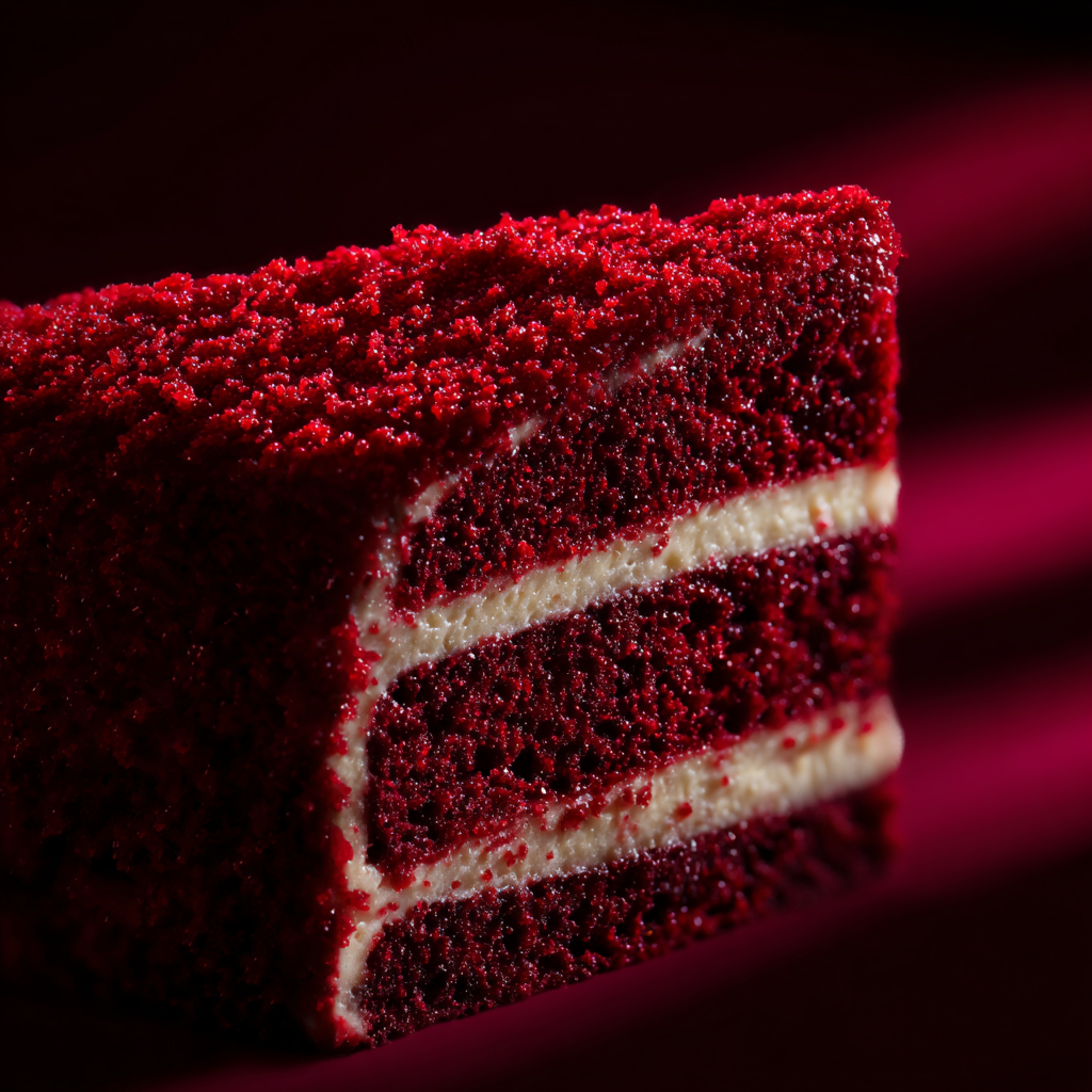 Layered red velvet cake with cream cheese frosting