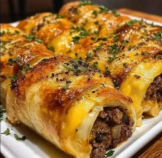 garlic butter beef cheeseburger rollups sliced with dipping sauces