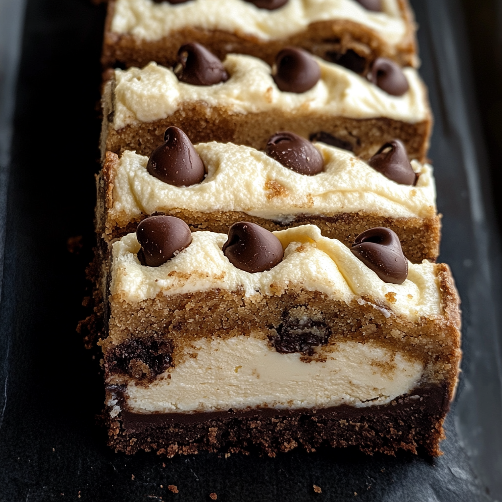 Brown Butter Chocolate Chip Cookie Cheesecake Bars