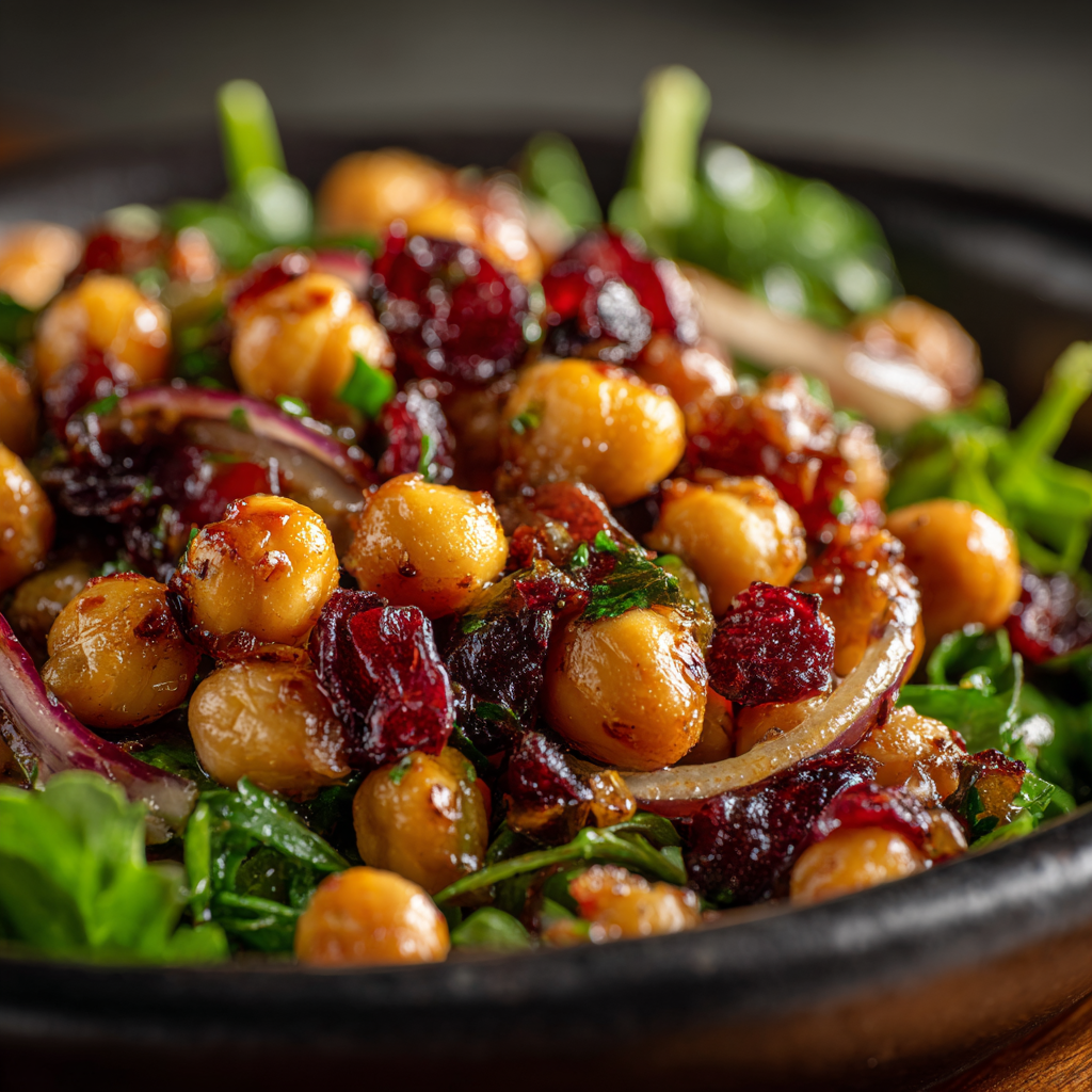 Orange vinaigrette for cranberry walnut chickpea salad