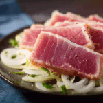 Seared ahi tuna recipe served over fennel salad