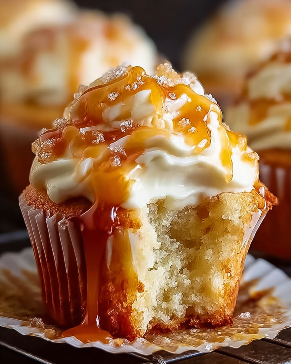 Honey peach cupcakes served at a summer brunch