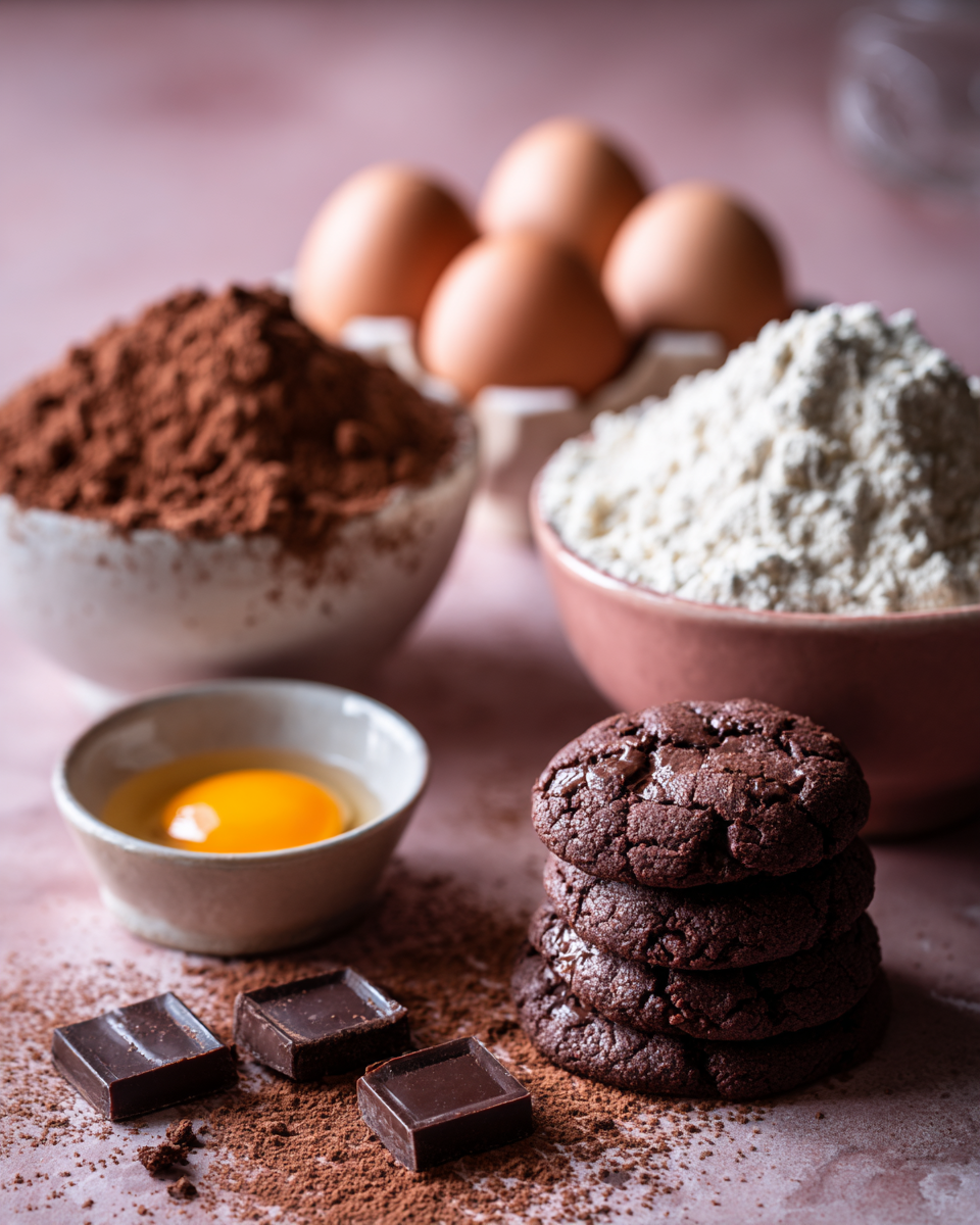 Step By Step for chocolate lava brownie cookies