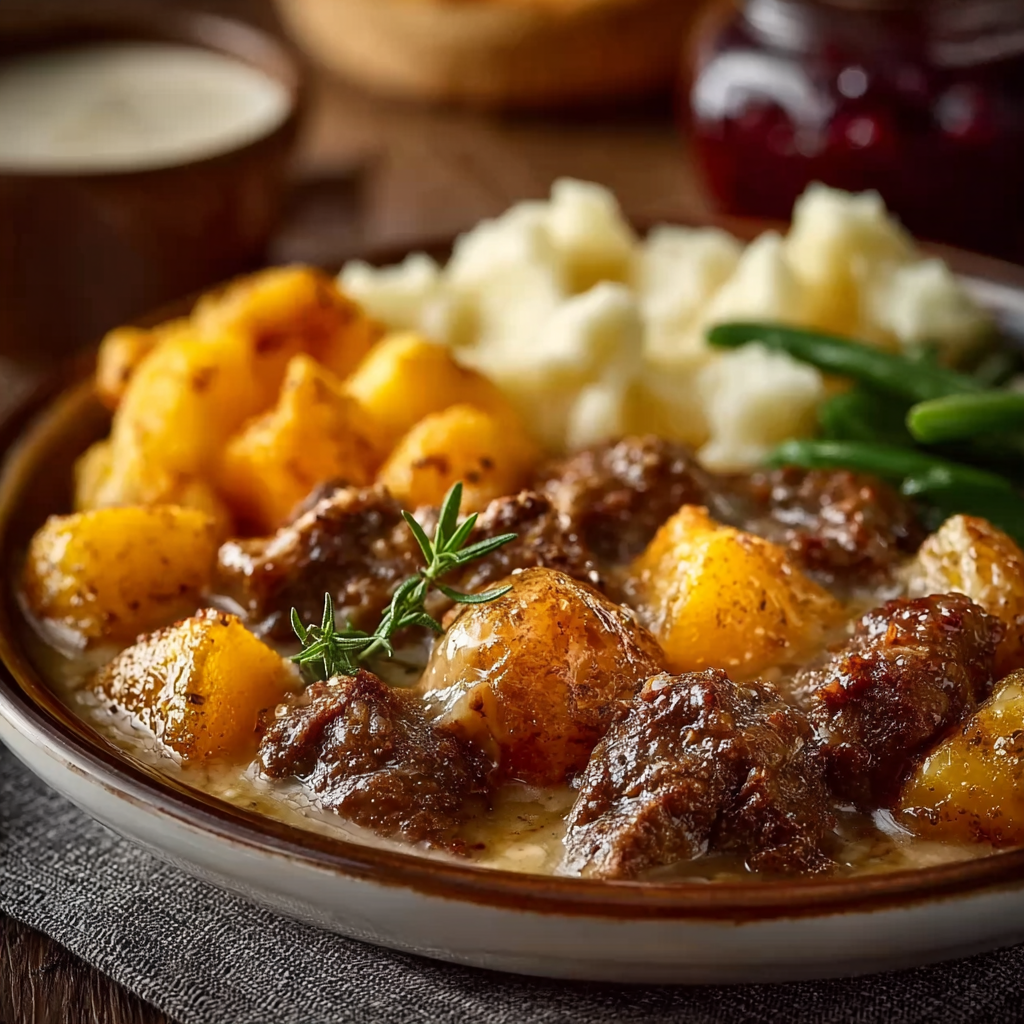 layering Amish Farmhouse Feast steps close up