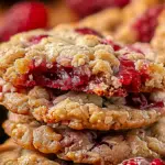 Buttery Raspberry Crumble Cookies