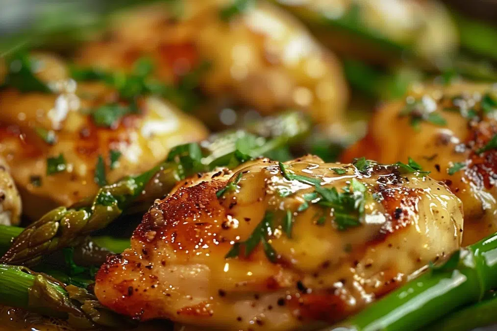 Caesar Chicken with Asparagus