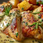Chicken with Creamy Mustard Asiago Sauce