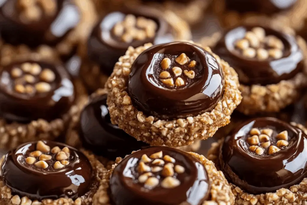 Chocolate Hazelnut Thumbprint Cookies