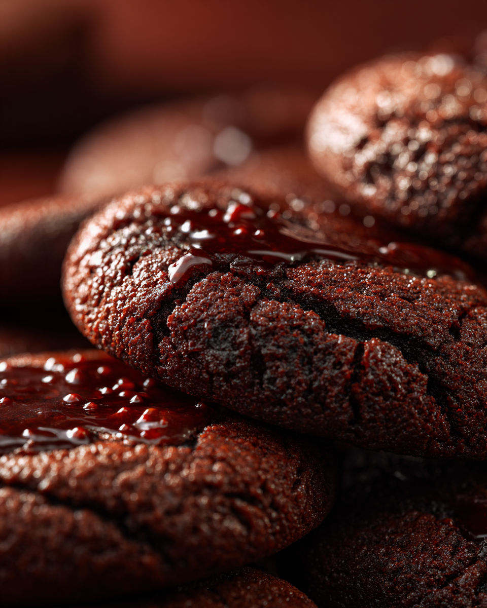 Fudgy chocolate lava brownie cookie with gooey center