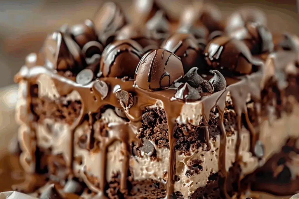 COOKIE DOUGH BROWNIE CAKE