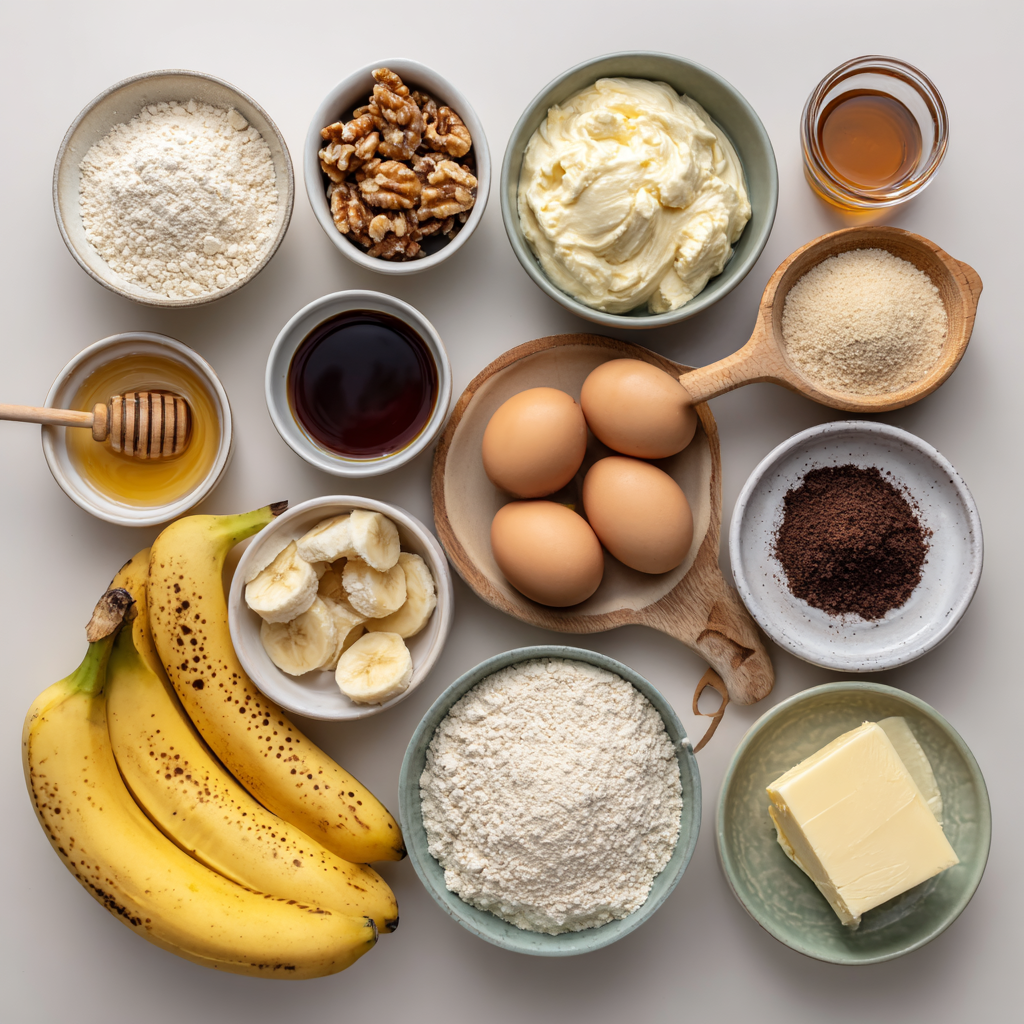Cottage cheese and bananas for banana bread recipe