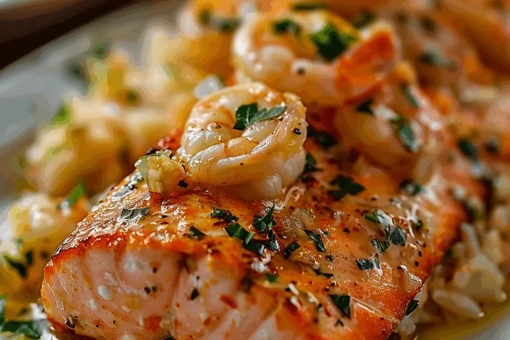 Crab & Shrimp Stuffed Salmon