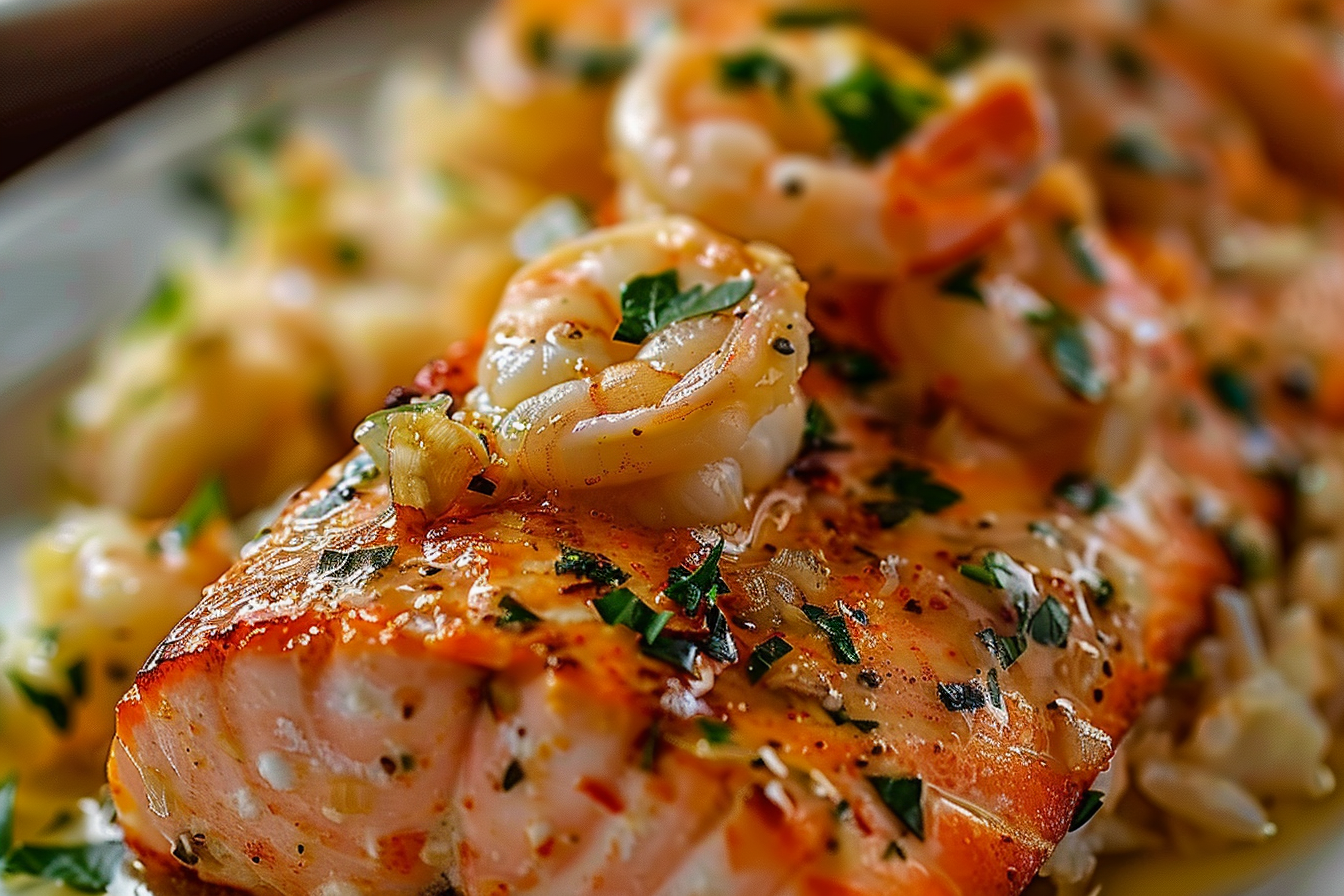 Crab & Shrimp Stuffed Salmon