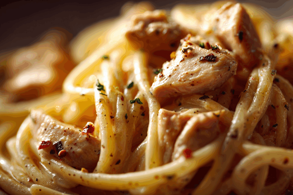 creamy italian chicken pasta ingredients raw
