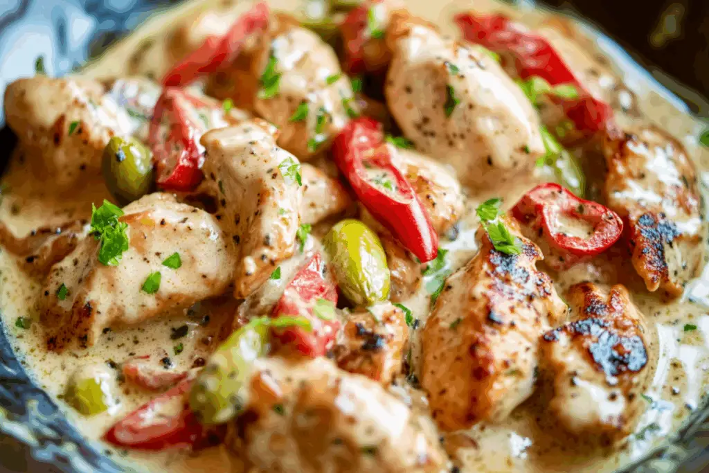 Creamy Pepperoncini Chicken Skillet