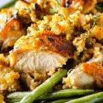 Crock Pot Chicken and Stuffing with Green Beans