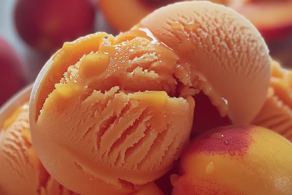 Easy Refreshing Peach Sorbet