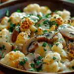 Garlic Mushrooms Cauliflower Skillet