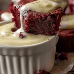 Homemade Red Velvet Brownie Dippers with Cheesecake Dip