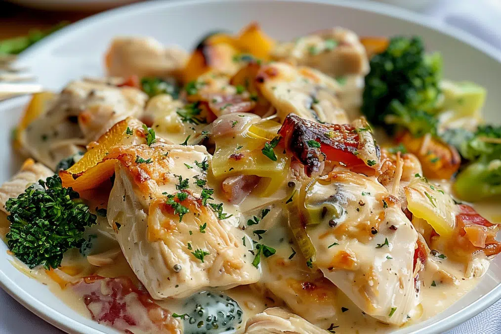Keto Chicken Bacon Ranch Casserole