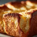 close-up of lemon cream cheese bread with swirl