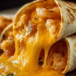 Loaded Shrimp Nacho Bomb Wraps with shrimp and cheese featured image
