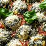 Malfatti (Italian Spinach Ricotta Dumplings) with Napoli Sauce