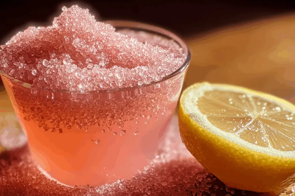 pink salt trick recipe morning drink close-up