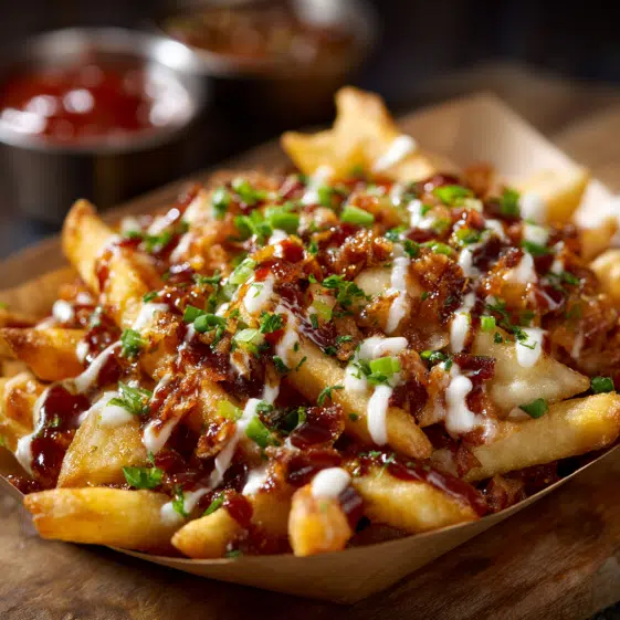 reheated-voodoo-fries-tips Louisiana voodoo fries with pulled pork