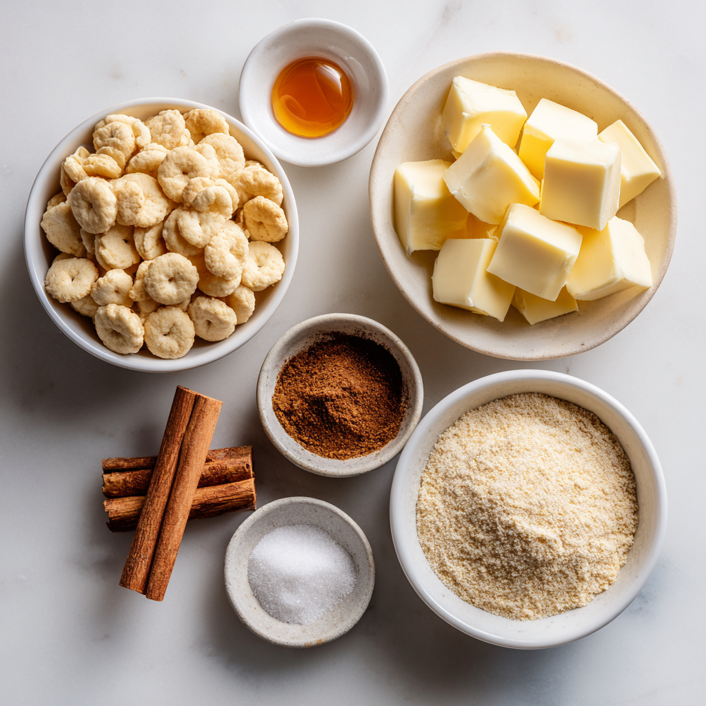 Ingredients for salted caramel cracker bites