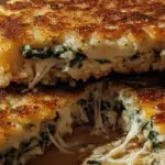 Spinach and Cheese Stuffed Cauliflower Patties