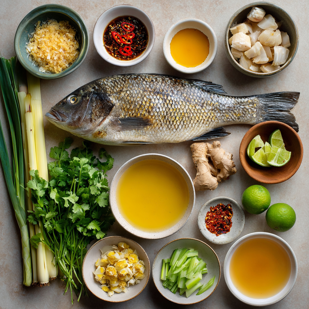 Thai Lime-Garlic Steamed Fish