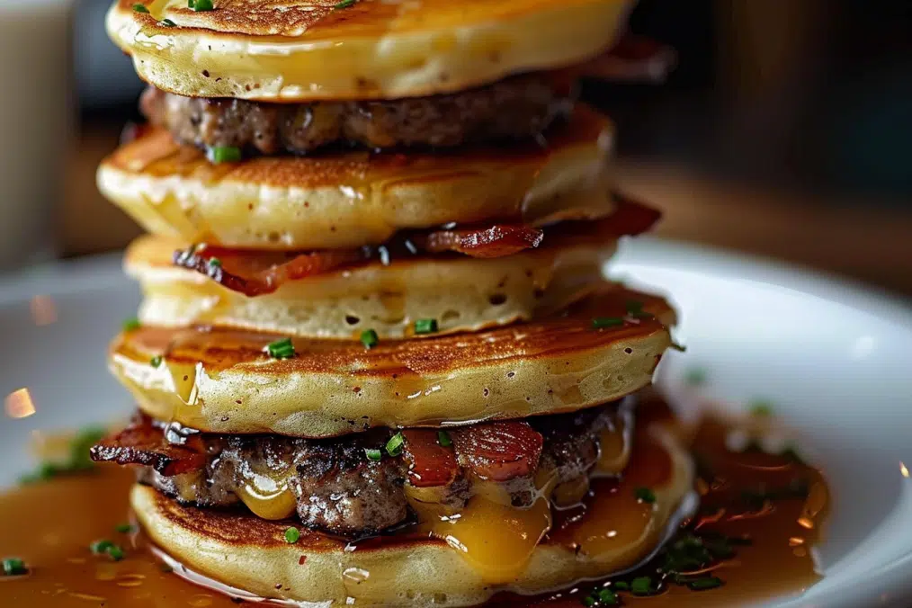Truffle Butter Cheeseburger Pancake Sliders