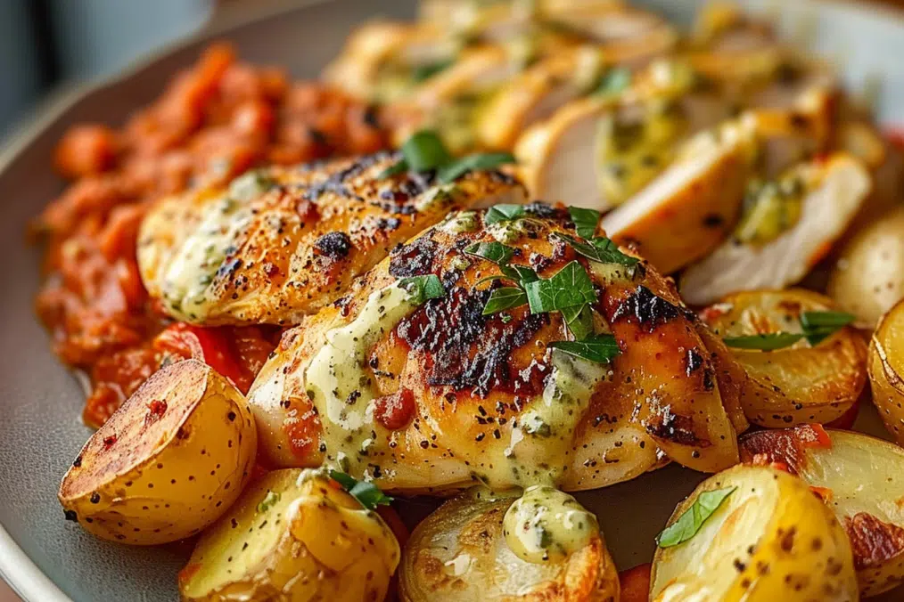 Tuscan Garlic Chicken with Crispy Potatoes