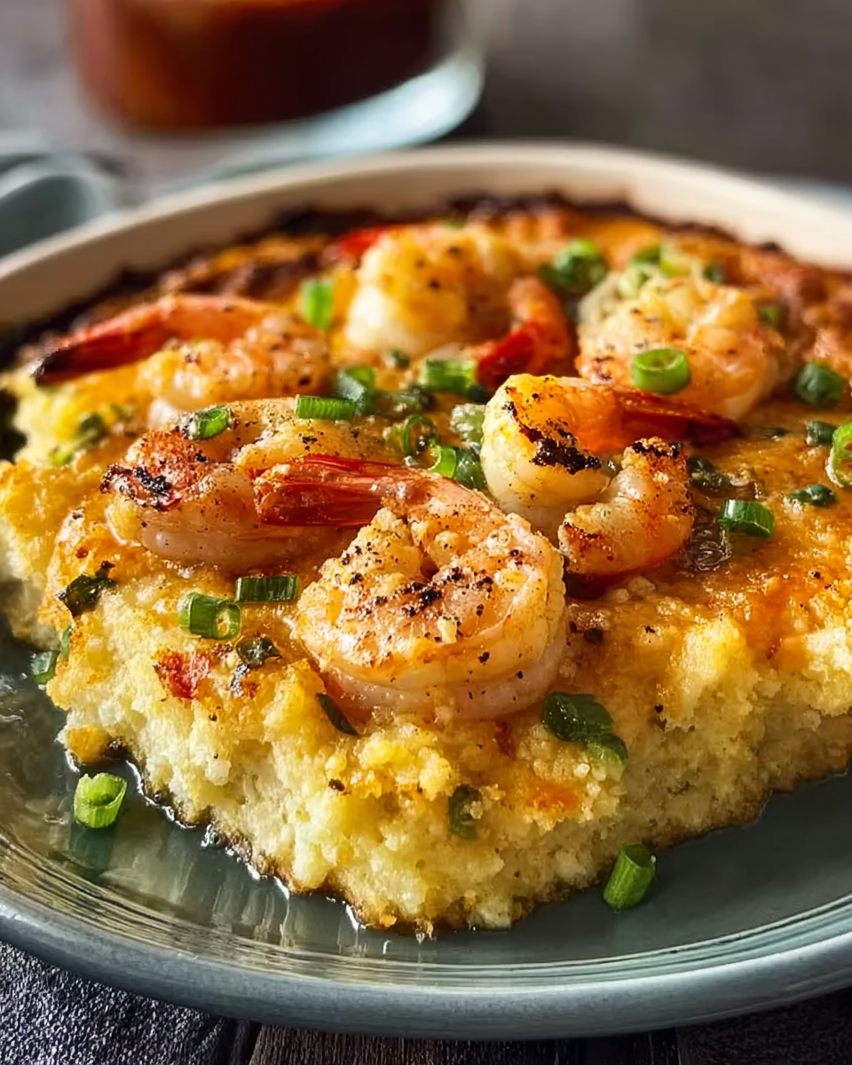 Assembling shrimp and grits casserole